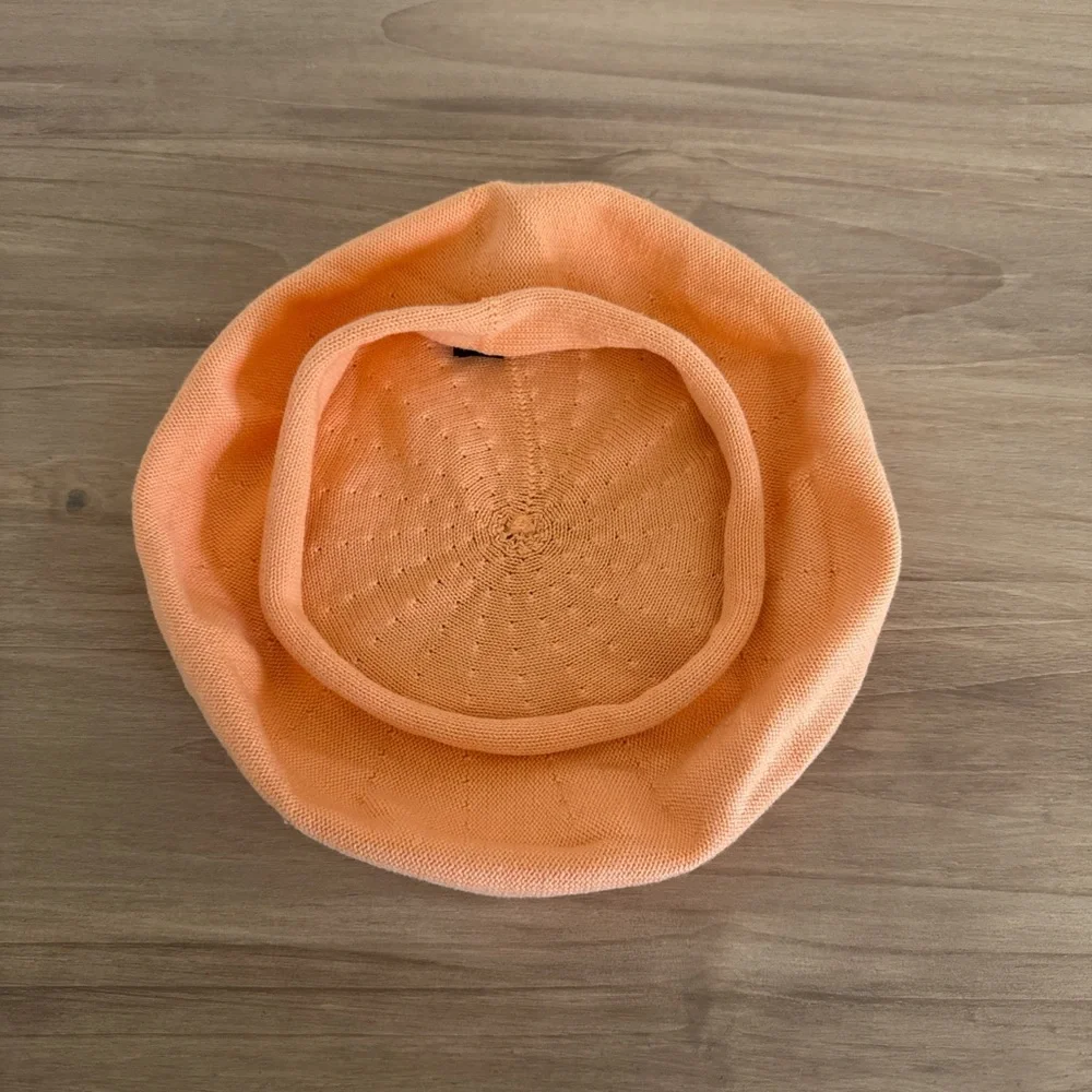 Parkhurst 100% Cotton Knit French Beret With Sunprotection Peach Color NWOT - Picture 3 of 8